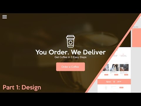Web Design Speed art + Speed Code - Coffee Delivery Website (Part 1 of 2)