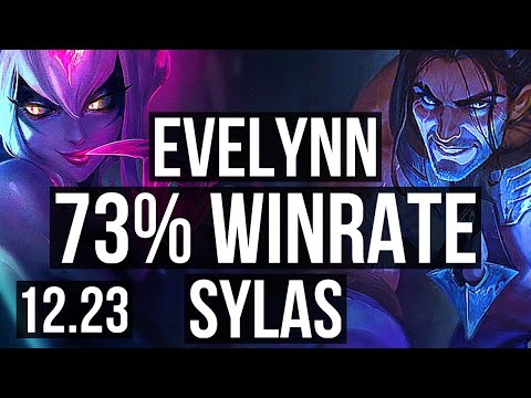 EVELYNN vs SYLAS (JNG) | 73% winrate, 12/2/8, Legendary | KR Master | 12.23