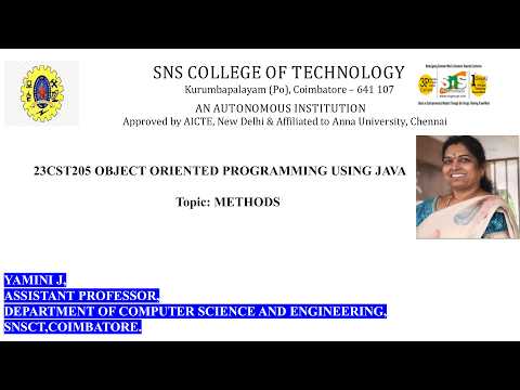 Methods Oops Using Java Sns Institutions