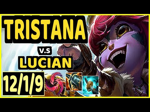TRISTANA vs LUCIAN - 12/1/9 KDA BOTTOM ADC GAMEPLAY - KR Ranked GRANDMASTER