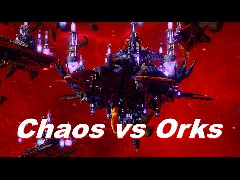 Chaos vs Orks! Tzeentch Fleet, Rank 147, Heroic Difficulty - Battlefleet Gothic Armada