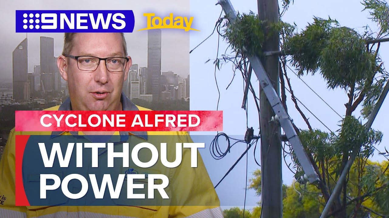Ex-Tropical Cyclone Alfred: Over 300,000 homes and businesses without power | 9 News Australia