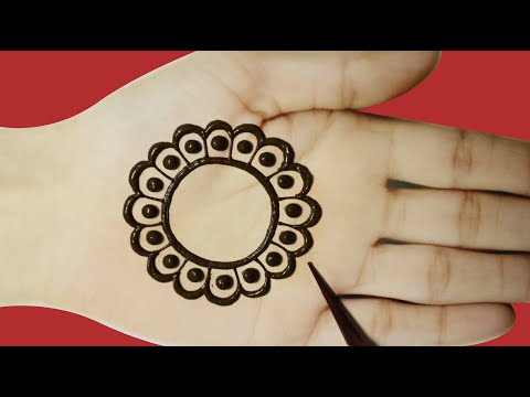 Simple Gol Tikki Mehndi Design Front Hand - Rakhi Special Mehandi Design 2021 - Simple Henna Design