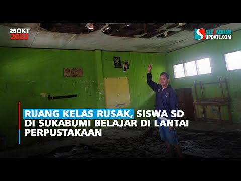 Ruang Kelas Rusak, Siswa SD di Sukabumi Belajar di Lantai Perpustakaan