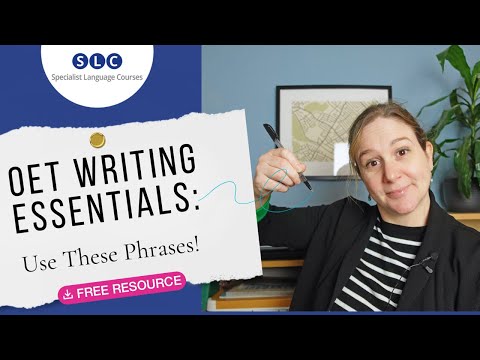 Write THESE sentences in OET Writing