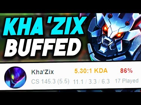 KHA'ZIX BUFFS ARE LIVE!! HOW TO 1v9 EVERY GAME, MAKE THE ENEMY FF 15 (League of Legends)