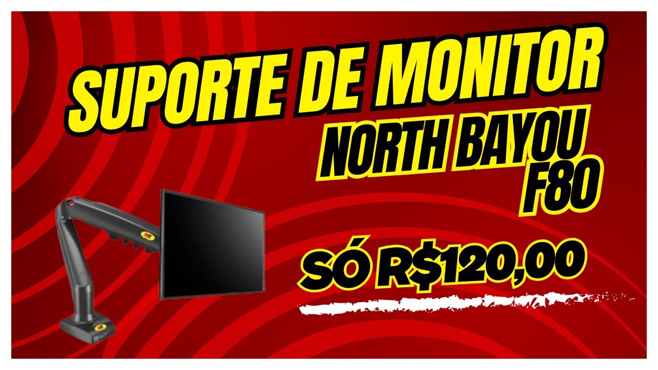 NORTH BAYOU NB F80 SUPORTE DE MONITOR TOP , UNBOXING , MONTAGEM E INSTALAÇÃO (ESSE TA BARATO DEMAIS)