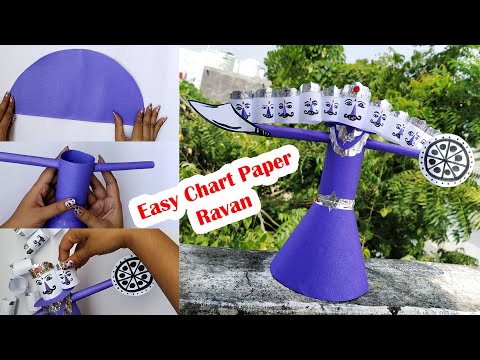 How to Make Ravan with chart paper at Home|रावण बनाने का तरीका  #dussehra