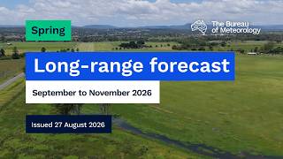 Climate and water long-range forecast, issued 27 August 2026
