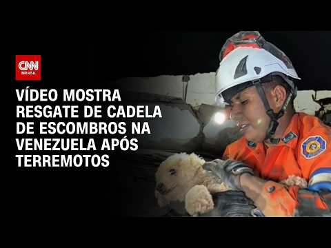 Vídeo mostra resgate de cadela de escombros na Venezuela após terremotos | CNN BRASIL