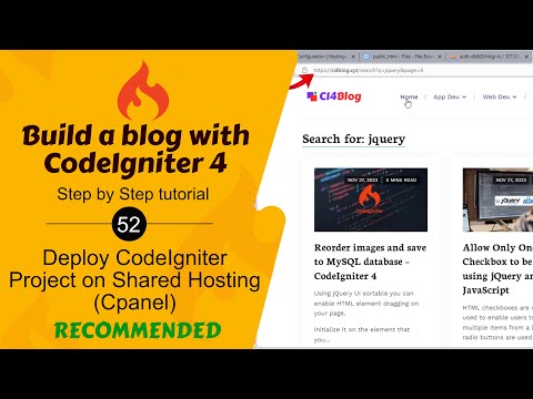 #52. Recommended Method to Deploy CodeIgniter 4 Blog on Shared Hosting
