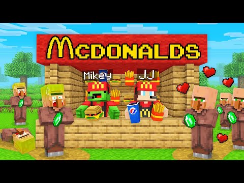 JJ and Mikey Opened MCDONALDS in Minecraft! - Maizen