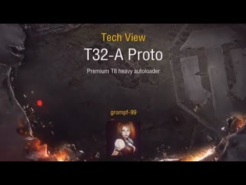 World of Tanks console - T32-A Proto - tech view all info