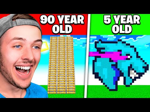 MINECRAFT at DIFFERENT AGES! (reaction)