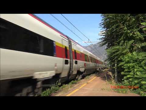 ETR.610 SBB IN DOPPIA COMPOSIZIONE TRANSITA A VOGOGNA. (VB) LINEA DEL SEMPIONE. SAB. 12 - 9 - 2020.