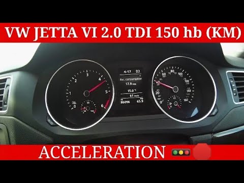 VW JETTA VI 2.0 TDI 150 hp( KM) DSG Acceleration