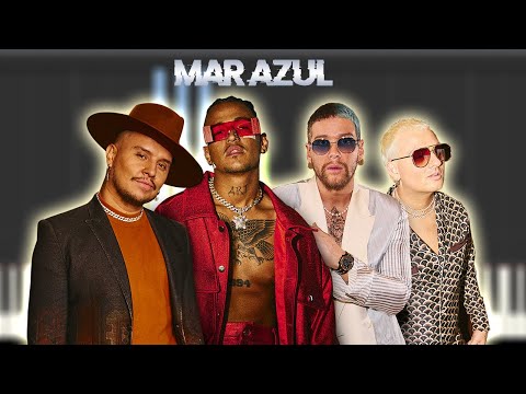 Mar Azul - Piso 21, Clean Bandit, Jhosy | Instrumental Piano Tutorial / Partitura / Karaoke / MIDI