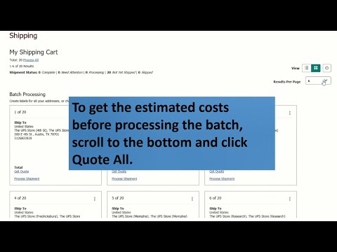 Ups Com New Batch Shipping See Estimated Costs Before Processing