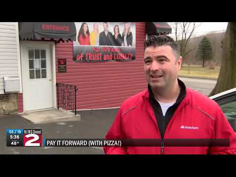 Local insurance agent pays it forward with pizza