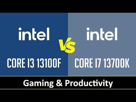 CORE I3 13100F vs CORE I7 13700K - Gaming & Productivity (RTX 3090 Ti)
