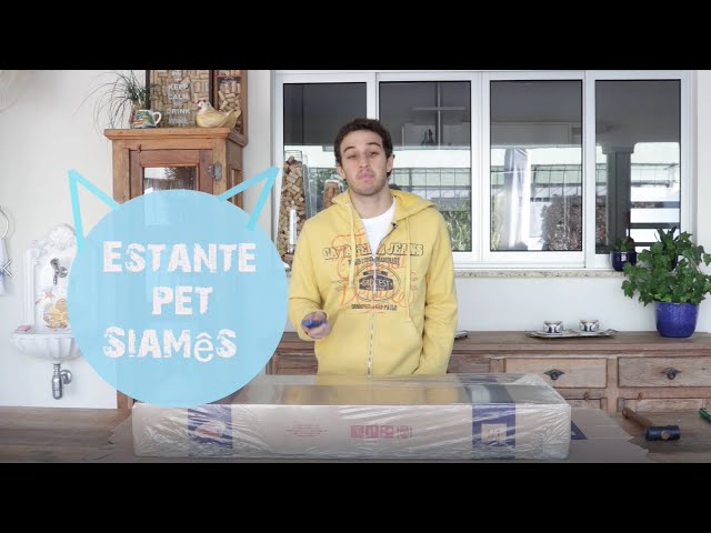 Estante Pet Siames 1 Porta 4 Prateleiras Mel/Freijó/Preto - Olivar Móveis