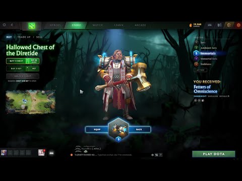Winning Immortals by opening Hallowed Chest of the Diretide in Dota 2 (No clickbait) More than 1
