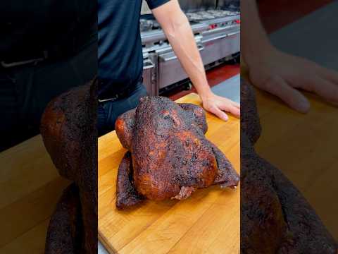 Chef shows you how to smoke a turkey! #holidayrecipes #bbq #smokedturkey #turkeydinner #thanksgiving