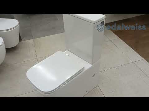 Унитаз компакт Black & White W-7703 P-trap, Geberit, Rimless