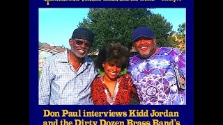 Kidd Jordan, Roger Lewis and Kirk Joseph of the Dirty Dozen Brass Band, with Don Paul