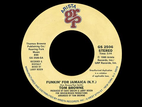 Tom Browne ~ Funkin' For Jamaica (N.Y.)  1980 Jazz Funk Purrfection Version