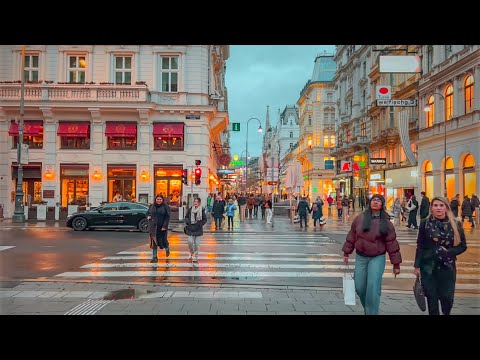 Walk in Vienna City Center, February 2024 | 4K HDR