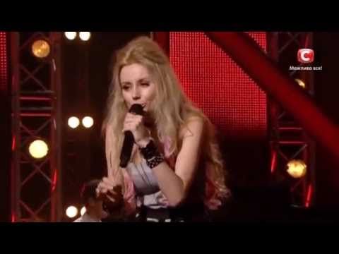 SEMARGL vocalist Adele Ri (Ирина Василенко) at X-factor Ukraine sings Wrecking Ball
