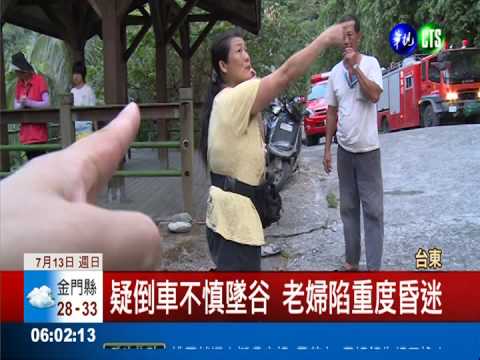 吉普車倒車不慎 墜山谷1死2重傷