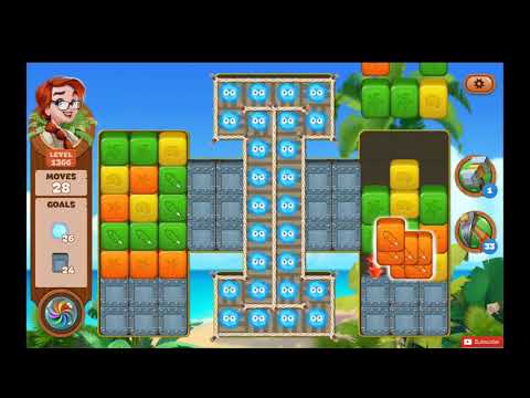 Lost Island Blast Adventure Level 1366 NO BOOSTERS - A S GAMING ✔