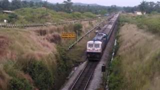 preview picture of video 'Matsyagandha Express leaving Byndoor Mookambika Road'