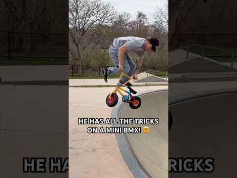 He has all the tricks on a mini BMX! 🤯🚲 Hayden Anderson #shorts #fyp #shortvideo #tricks #reels