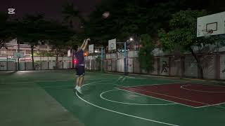 20250930 練投三分 25/38 25/46 25/44 練習屈髖屁股找腳跟的感覺，第二round後有意識改掉頭往後仰的姿勢，好像比較能維持屈髖的平衡 #flow2pro #insta360