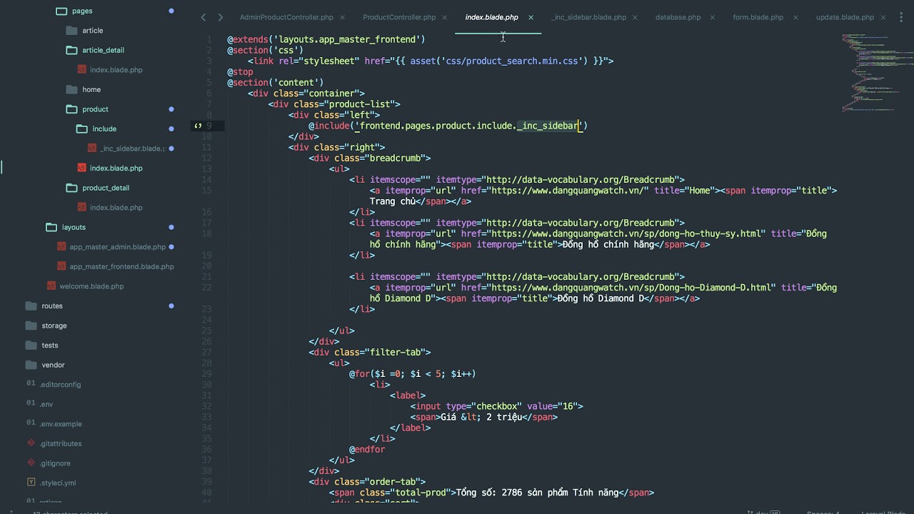 [Seri] - Website đồng hồ - Hiển thị thuộc tính sản phẩm ngoài frontend