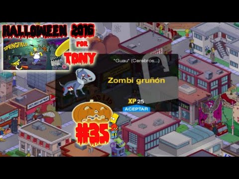Los Simpson Springfield "Halloween'16: Cap. 35 - El Acto 3 y el Zombi gruñón" por Tony