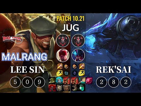 KT Malrang Lee Sin vs Rek'Sai Jungle - KR Patch 10.21