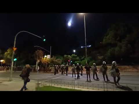 Frodo and Sam enter Mordor facing the Eye of Sauron and his Orcs during... a protest