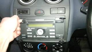 How to remove the  factory radio from a  Ford Fiesta