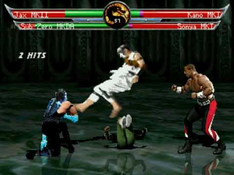 2x2 Fight Kano MKI & Sonya MKI vs Jax MKII & Sub-Zero MKDA