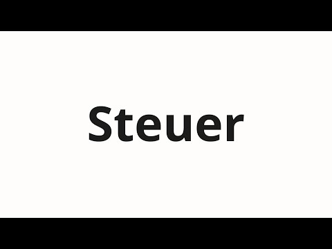 How to pronounce Steuer