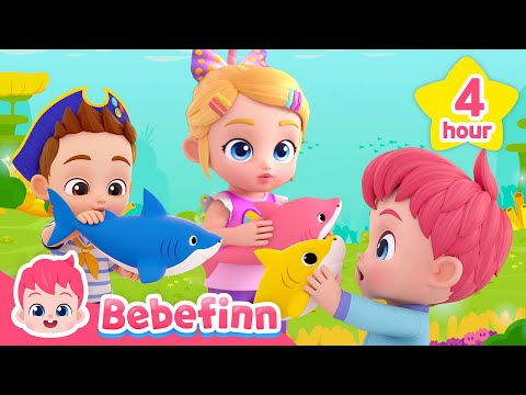 [TV] Baby Shark Doo Doo Doo +more Nursery Rhymes | Bebefinn #SharkMonth | Songs for Kids