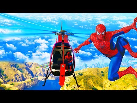 Learn Colors With Helicopter & Cars, Motobike in Spiderman Cartoon for Kids Nursery Rhymes Song ᴴᴰ
