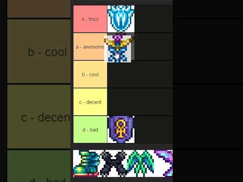 Terraria Popular Endgame Accessories Tier List! #terraria #shorts