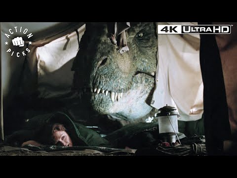 T. rex Destroys InGen Camp | The Lost World: Jurassic Park 4k