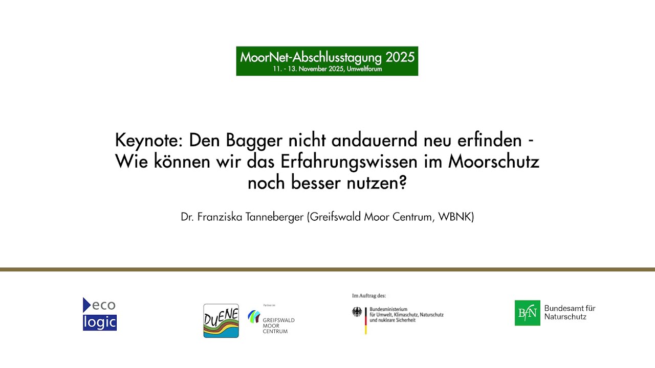 MoorNet Abschlusstagung | Wie können wir das Erfahrungswissen im Moorschutz noch besser nutzen?