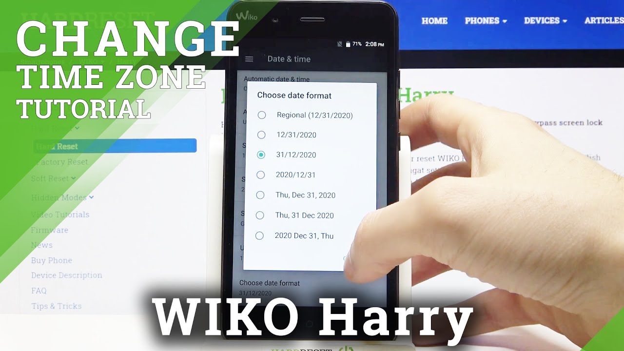 Date & Time Settings - Set Up Date on WIKO Harry